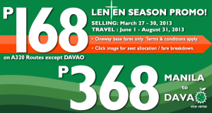 Zest Air Lenten Season Promo