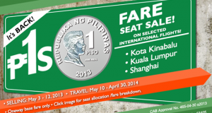 Piso Fare Promo for May 2013 for Zest Air